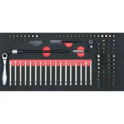 SCS 1/4" Bit set, 101 pcs, 1/3 system in sert 