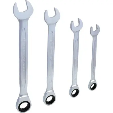 GEARplus Combination ratcheting spanner set, 4 pcs, 24-32mm 
