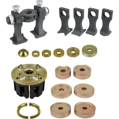 Universal tool for screwed and compact w heel bearing assembly and disassembly, 3 
