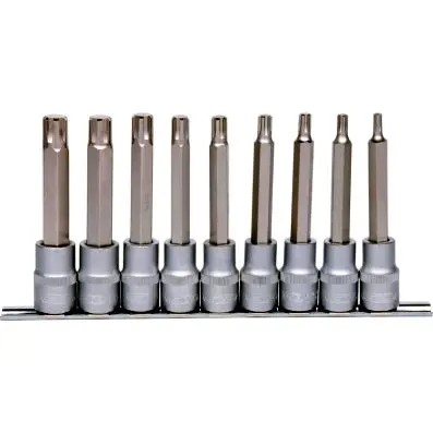 1/2" RIBE Bit socket, 9 pcs, M5-M14 