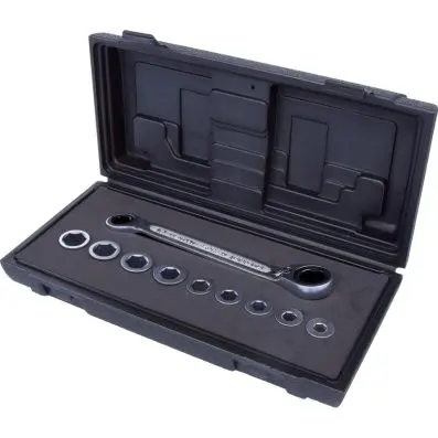 GEARplus Universal double ratchet ring s panner set, 10 pcs 