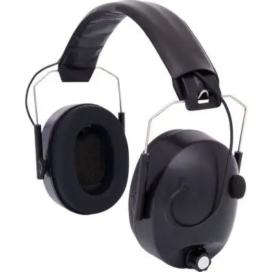 Electronic padded ear protection with he adband 