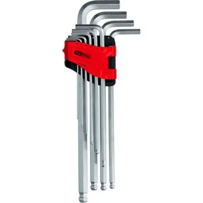 Ball ended hexagon key wrench set,extra long,10 pcs 