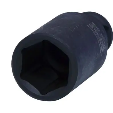 Hexagon impact socket, deep, 3/8", 22mm 