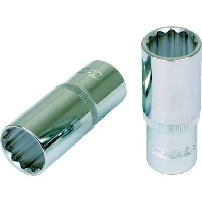 1/2" CHROMEplus 12 Point socket, deep, 1 5mm 