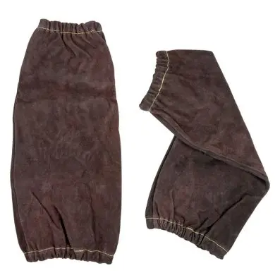 Leather sleeves, dark brown, pack of 2 
