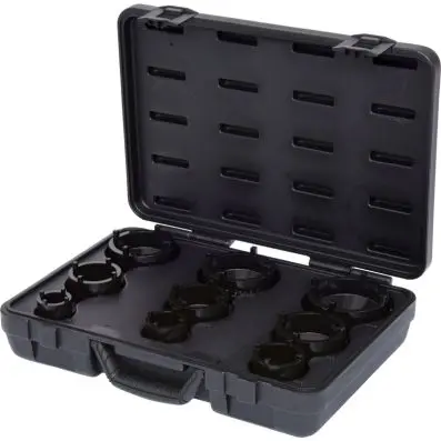 Socket set for KM groove nuts, studs ext erior, 9 pcs 