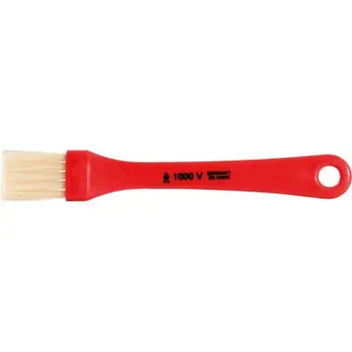 Dusting brush with protective insulation , straight, 180mm 