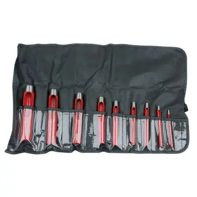 Round hole punch set, 9 pcs 