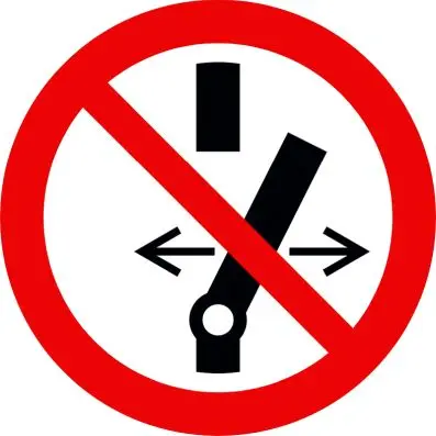 Hybrid warning sign - switch 