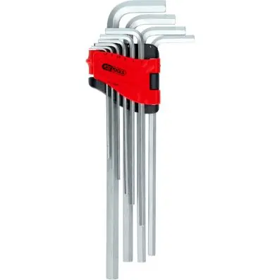 Hexagon key wrench set, extra long, 10 p cs. 