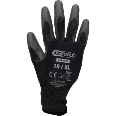 Gloves, micro fine, black, 12 pair, extr a long 