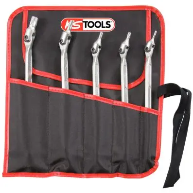 Double revolving head spanner for Torx s et, 5 pcs 