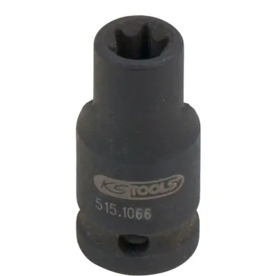 1/4" Torx E impact socket, short, E6 