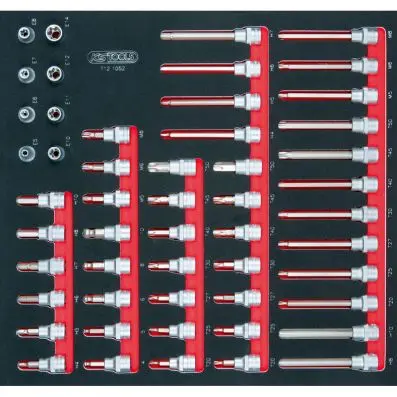 SCS Socket set, 3/8", 49 pcs, 2/3 system insert 