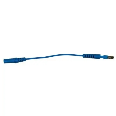 4.0 mm input socket on 6.0 mm test adapt er plug, flat (blue) 