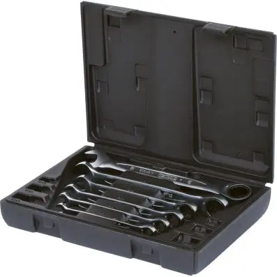 GEARplus Combination ratcheting spanner set, 6 pcs 