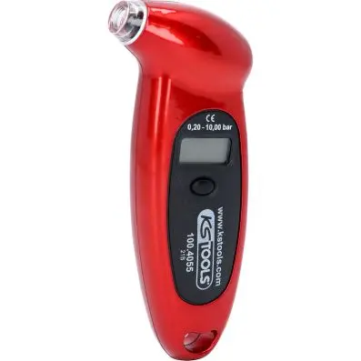 Digital tyre pressure gauge, 0.20-10.0 b ar 