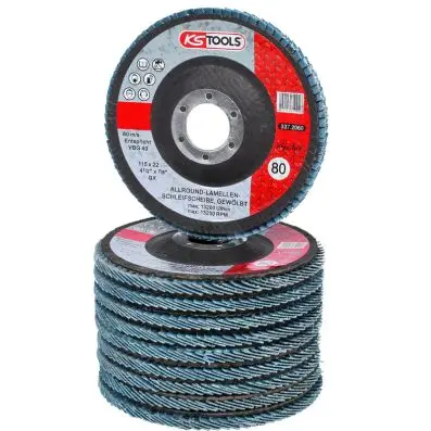 Allround flap wheel, curved, Ø 115mm, gr it 80 