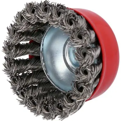 Rust free stainless steel wire jar brush 0,5mm, Ø 80mm 
