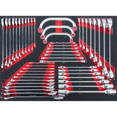 SCS wrench set, 48 pcs 1/1 system inset 