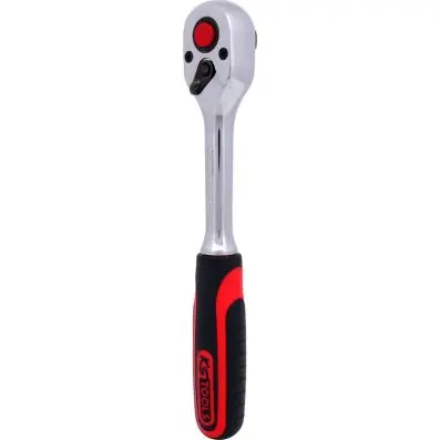 3/8" CHROMEplus Reversible ratchet, 72 t eeth, plactic handle 