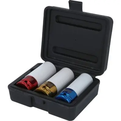 1/2" Aluminium wheel impact socket set, 3 pcs 