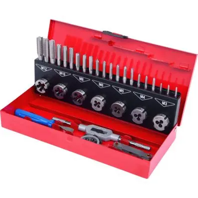 HSS Co tap and die set, 32 pcs 