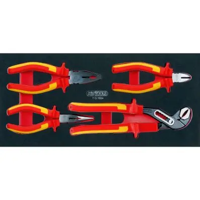 SCS VDE pliers set, 4 pcs, 1/3 system in sert 