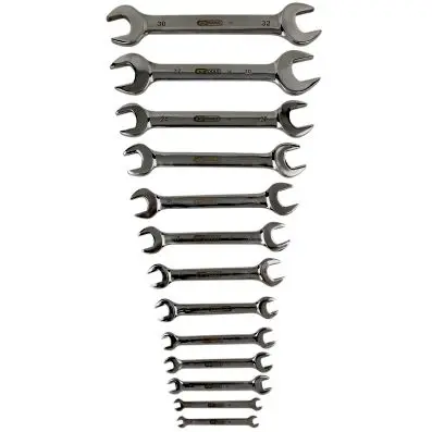 STAINLESS STEEL Open end spanner set, 13 pcs 