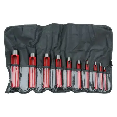 Round hole punch set, 10 pcs 