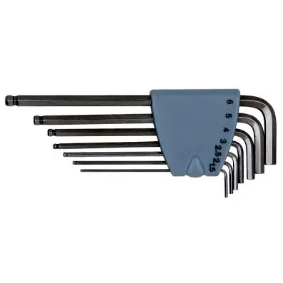 STAINLESS STEEL Hex key set,long, 7 pcs 