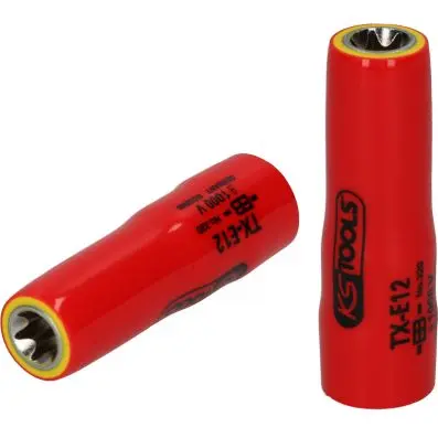 3/8" Torx E-socket with protective insul ation, E20, long 