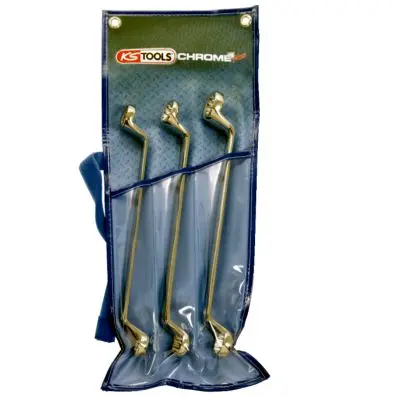 CHROMEplus Double ring spanner set, 3 pc s 