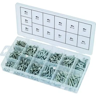 Wooden screws assortment, 550 pcs 