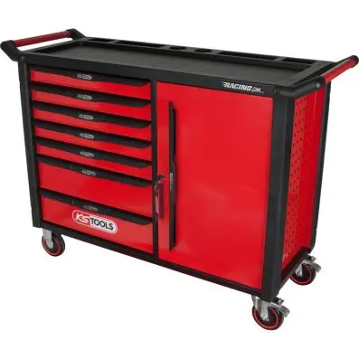 RACINGline BLACK/RED tool cabinet with 7 drawers and 1 door 