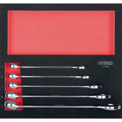 SCS Combination spanners set, offset, 5 pcs, 2/3 system insert 
