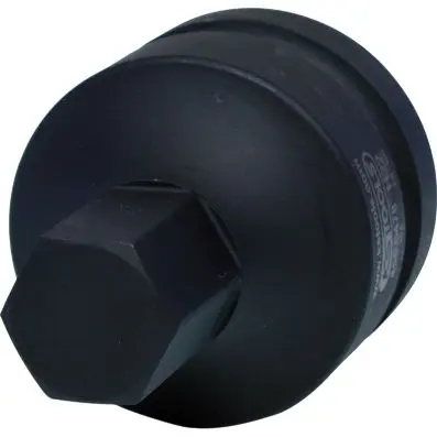 1" impact bit socket, hexagon, short, 22 mm 