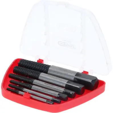 Screw extractor set, 6 pcs 