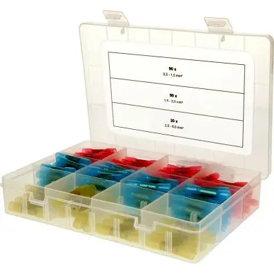 Assortment shrink butt connectors, 0.5 m m² - 6.0 mm², 200 pcs. 
