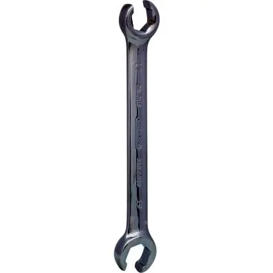 CHROMEplus Open double ring spanner, off set, 17x19mm 