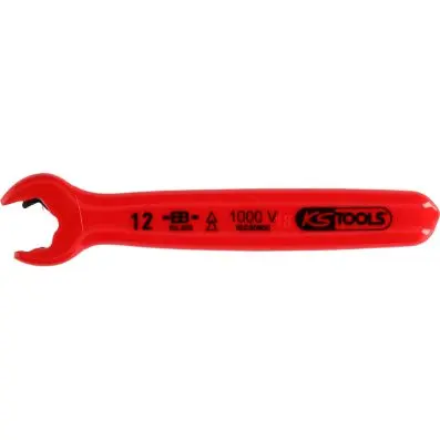 Ratchet open-ended spanner with protecti ve insulation, 14 mm 