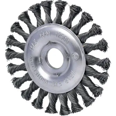 Steel wire circular brush 0,5mm, Ø 125mm 