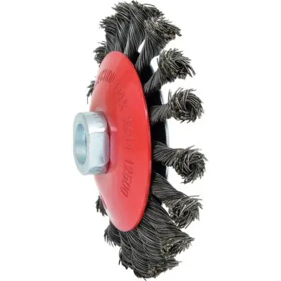 Cone design steel wire circular brush 0, 5mm, Ø 115mm 