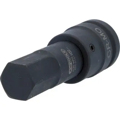 1" Impact bit socket, hexagon, long, 32m m 