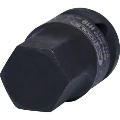 1/2" Impact bit socket, hexagon, 19mm 