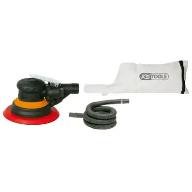 Fine finish pneumatic eccentric sander w ith dust extraction 