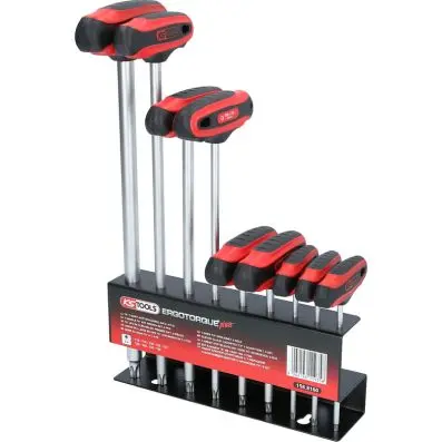T-handle Torx key wrench set, 9 pcs 