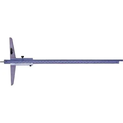Depth vernier calliper with feeler pin, 0-300mm 