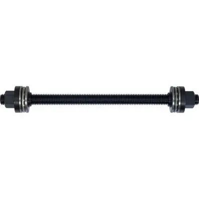 Trapezoidal threaded spindle with 2x thr ust beating and nut 
